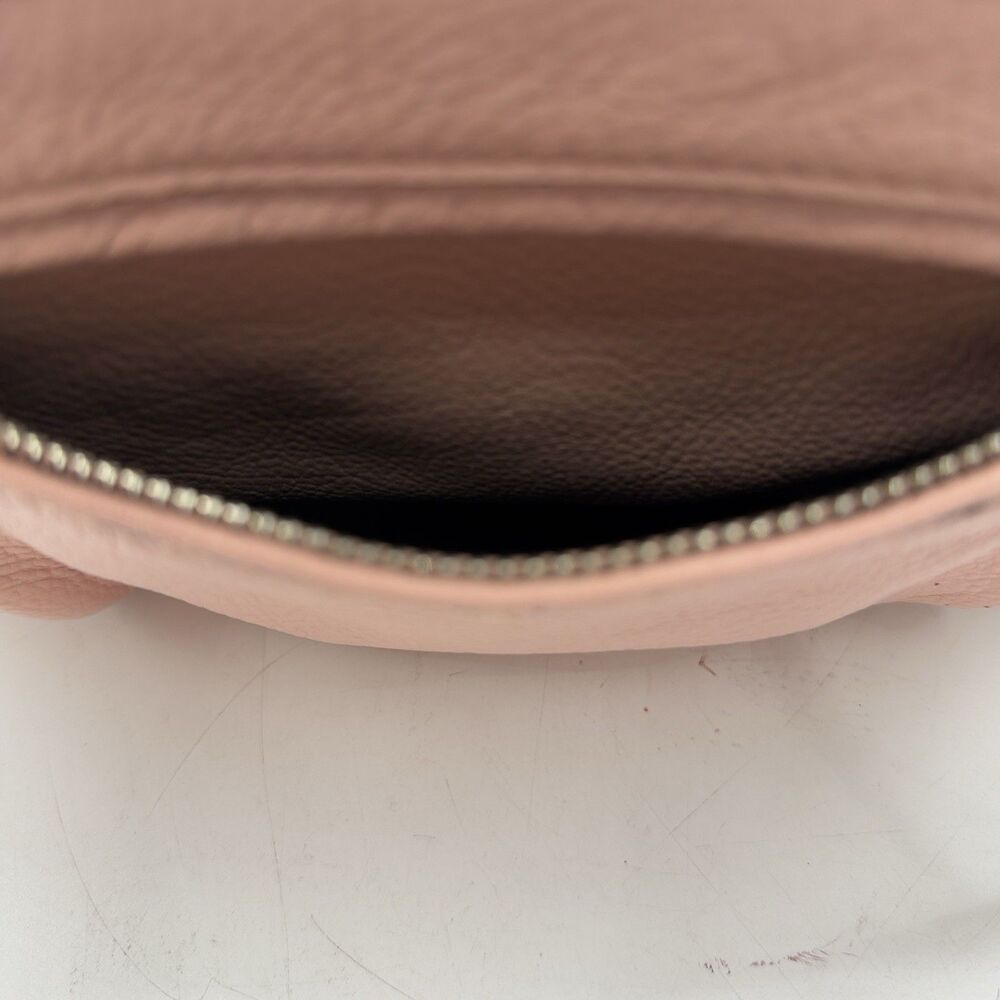 Zara Woman Salmon Leather Slouchy Boho Tote Bag - Picture 8 of 13